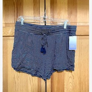 Target Women’s Striped Beautifully Soft Pajama Shorts, Stars Above, Navy, Sz XL